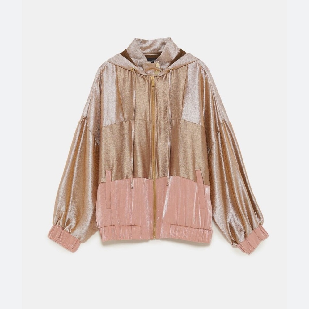 Zara Satin Jogger Jacket